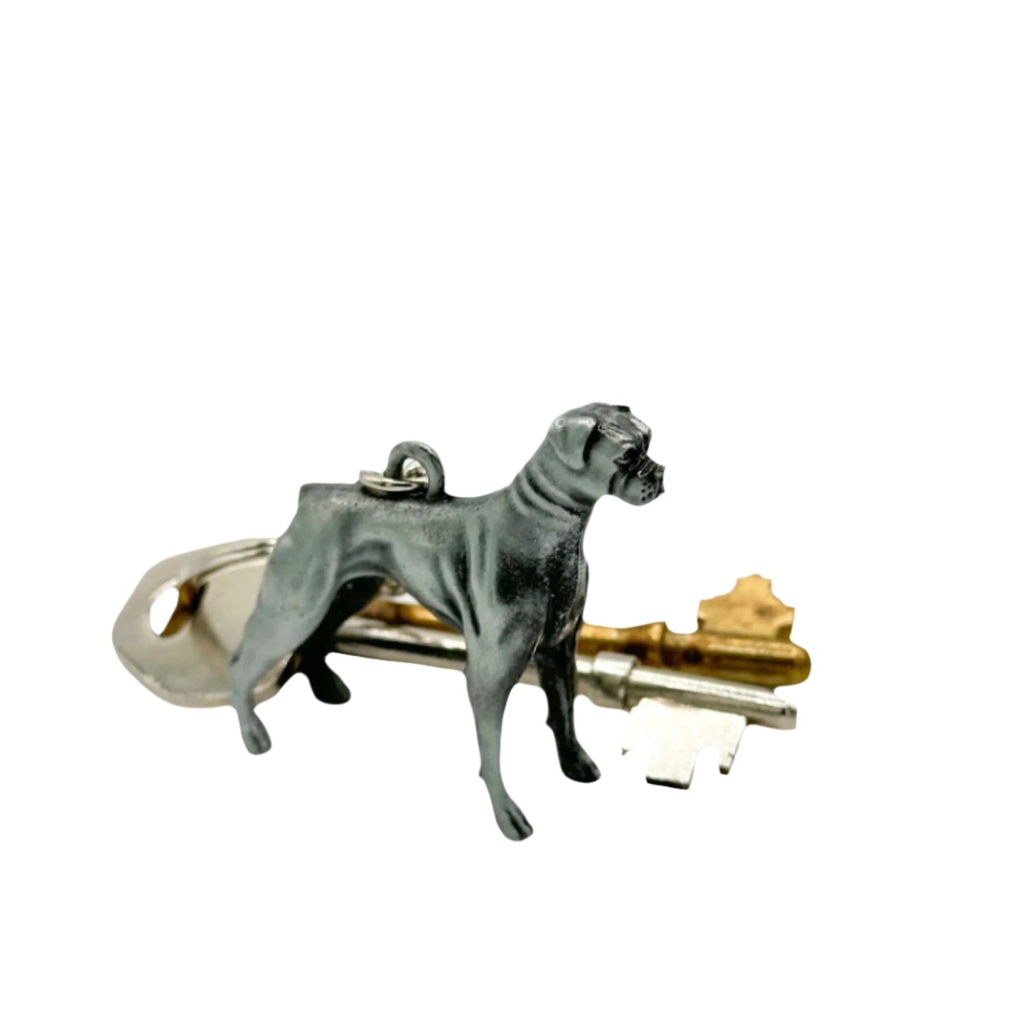 Boxer Pewter Keyring