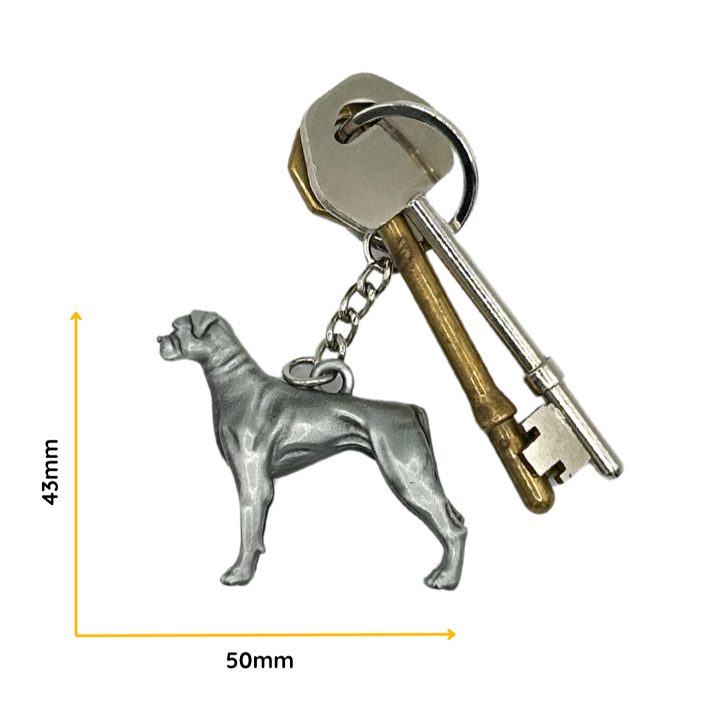 Boxer Pewter Keyring